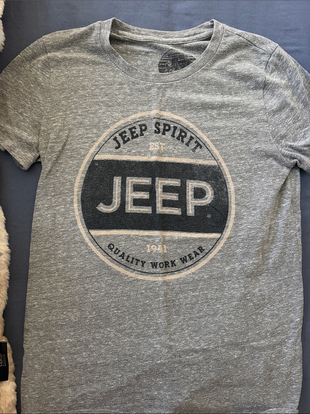 Lucky Brand Gray Jeep Spirit Short Sleeve Tee